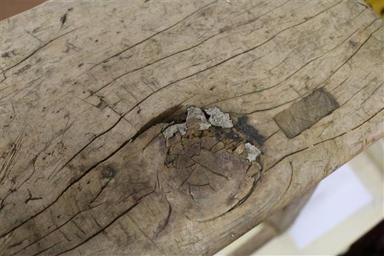 A rustic stool W.47cm